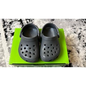 ✨SOLD✨Crocs x Toddler Slate Grey Classic Clogs